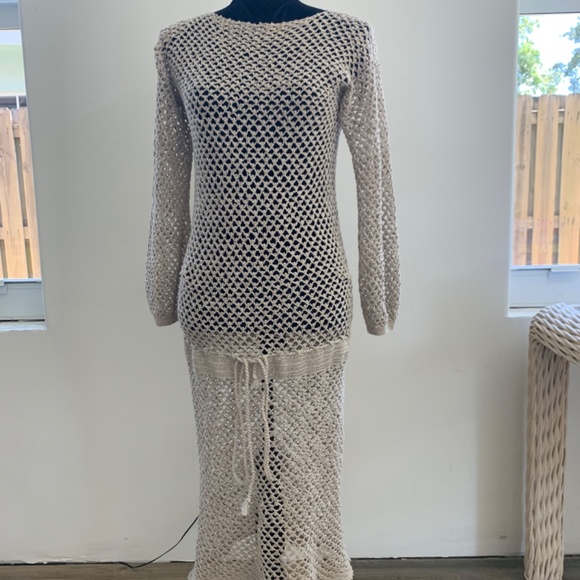 crochet 100% linen unique dress/tunic - Picture 2 of 14